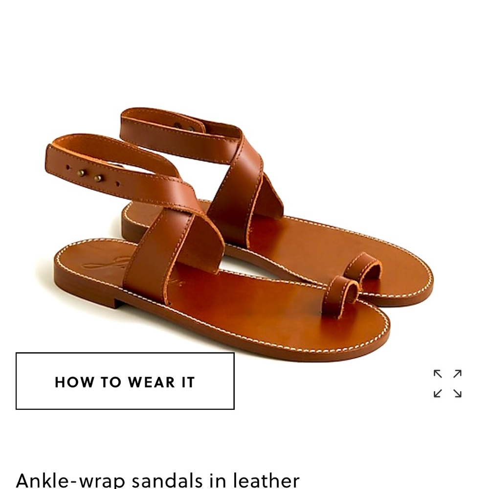 J.Crew Ankle Wrap Sandals  Sz. 5.5 New